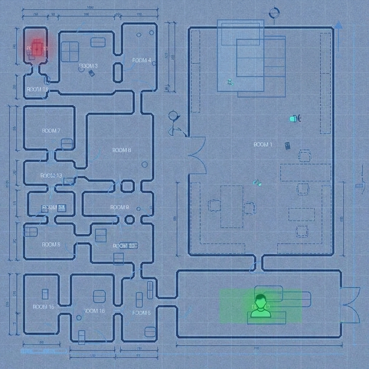 Floorplan Rooms maze
