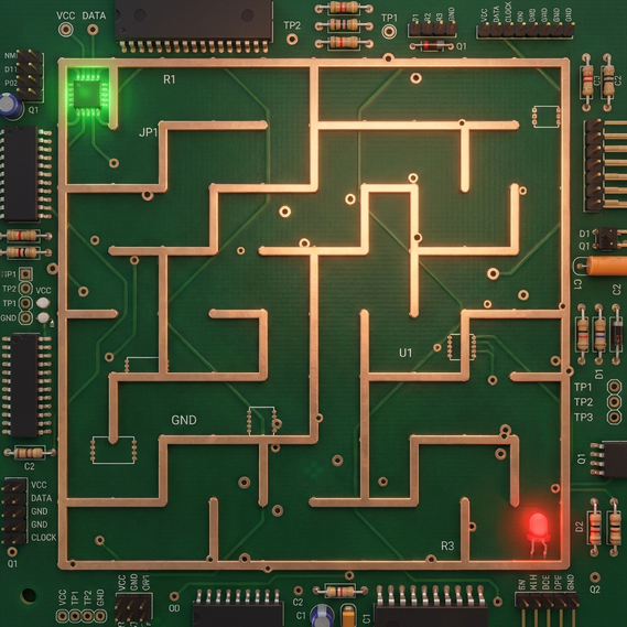 PCB Traces maze