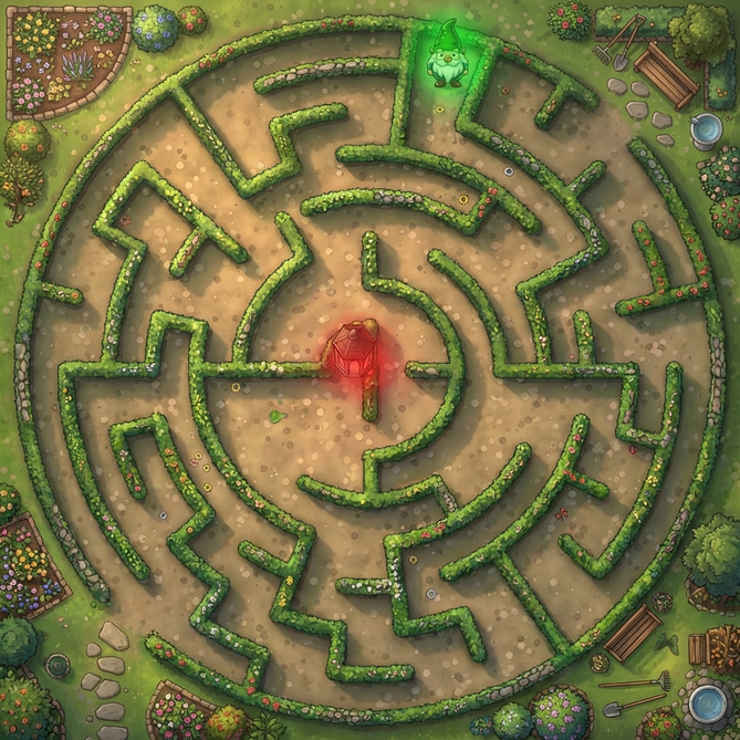 Polar Maze Hedge maze