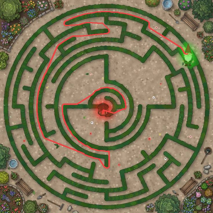 Start area covering wall pixels